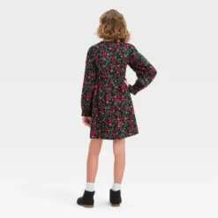 Girls' Long Sleeve Woven Dress - Cat & Jack™