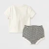 Baby 2pc Halloween Dog & Cat Trick-Or-Treating T-Shirt & Bloomer Set - Cat & Jack™ Cream