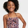 Girls' Cheetah In Hiding One Piece Swimsuit - Cat & Jack™ Blue