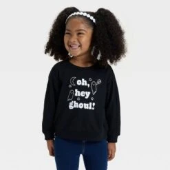 Toddler Girls' Halloween French Terry Pullover - Cat & Jack™ Black -Cat & Jack GUEST 074239e0 4062 4d1c 8531 2f8c1c770980