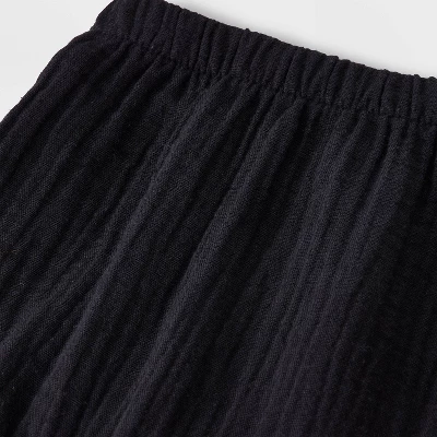 Baby Boys' Dog Printed Henley Gauze Shorts Set - Cat & Jack™ Black 3 Baby Boys' Dog Printed Henley Gauze Shorts Set - Cat & Jack™ Black - Image 3