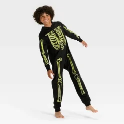 Boys' Halloween Skeleton Union Suit - Cat & Jack™ Black -Cat & Jack GUEST 08ccd34c 962b 40c0 a61e 47ab824ef084