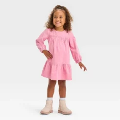 Toddler Girls' Rose Sequin Corduroy Long Sleeve Dress - Cat & Jack™ Dusty Pink -Cat & Jack GUEST 09dbe414 d9bb 40f4 b03b fb4e85039bee