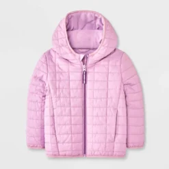 Toddler Girls' Value Hooded Puffer Jacket - Cat & Jack™ Mauve -Cat & Jack GUEST 0a999104 a150 41fa bb6a 5011b6c55f9b