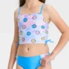 Girls' 'Stay Smiley' Midkini Swimwear Set - Cat & Jack™