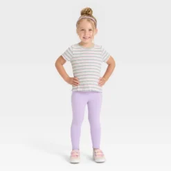 Toddler Girls' Short Sleeve Striped Ribbed T-Shirt - Cat & Jack™ Ivory 4T -Cat & Jack GUEST 0ccc27df fd9c 46f3 a3ef e94fee5d7e76 4