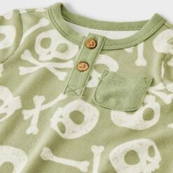 Baby 2pc Halloween Skull & Bones T-Shirt & Bloomer Set - Cat & Jack™ Green -Cat & Jack GUEST 0e61082c e6b5 4701 a5aa 1ba43d61c77c