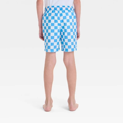 Boys' Checkered Swim Shorts - Cat & Jack™ 1 Boys' Checkered Swim Shorts - Cat & Jack™