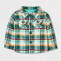 Baby Boys' Plaid Shacket - Cat & Jack™ Green -Cat & Jack GUEST 10cfa5fa 3902 49b4 9f7b c44e1a955c22