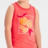 Toddler Girls' 'Oranges' Graphic Tank Top - Shirt - Cat & Jack™ Coral Orange