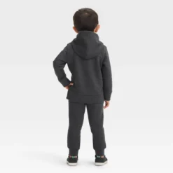 Toddler Boys' Halloween Hooded Top And Fleece Jogger Pants Set - Cat & Jack™ Black