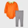 Baby Pumpkin Romper & Bottom Set - Halloween - Cat & Jack™ Orange