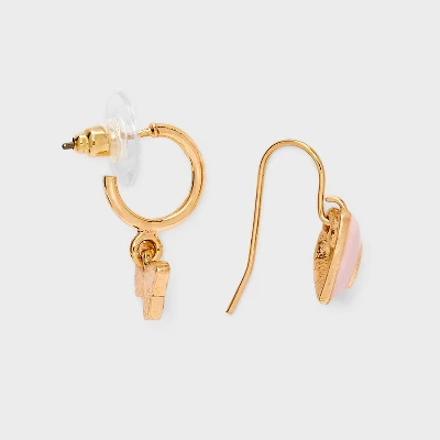 Girls' 20pk Foods Earring Set - Cat & Jack™ Blue/Pink: Stud Earrings, Recycled Zinc, Acrylic 2 Girls' 20pk Foods Earring Set - Cat & Jack™ Blue/Pink: Stud Earrings, Recycled Zinc, Acrylic - Image 2