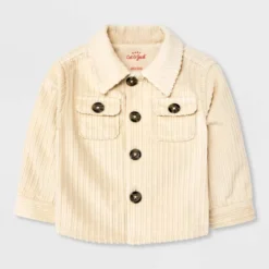 Baby Boys' Corduroy Shacket - Cat & Jack™ Cream -Cat & Jack GUEST 15bee002 65e1 4aa4 9b29 9b3de99b6f1e