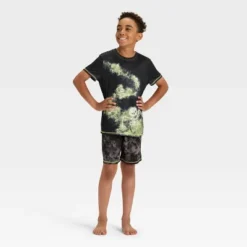 Boys' 2pc Short Sleeve Halloween Pajama Set - Cat & Jack™ Black -Cat & Jack GUEST 164951b8 4af5 460a 841f 5f6efd34bfa1