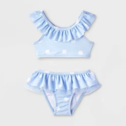 Toddler Girls' Polka Dots Bikini Set - Cat & Jack™ Blue -Cat & Jack GUEST 185a4e66 45c5 48f7 91b2 f0665883a565