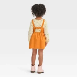 Toddler Girls' Floral Long Sleeve Top & Skirtall Set - Cat & Jack™ Yellow