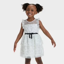 Toddler Girls' Sleeveless Halloween Ghost Tulle Dress - Cat & Jack™ Cream -Cat & Jack GUEST 1d9f4d31 5339 450c a335 176525cea316