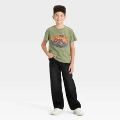 Boys' Short Sleeve Off Road Truck Graphic T-Shirt - Cat & Jack™ Olive Green/Orange -Cat & Jack GUEST 1dad3c71 1dda 47d3 93d7 56a4b13254d7