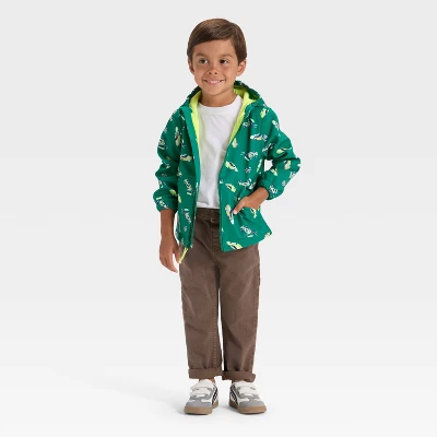Toddler Boys' Full Zip Racecar Softshell Jacket - Cat & Jack™ Green 2 Toddler Boys' Full Zip Racecar Softshell Jacket - Cat & Jack™ Green - Image 2