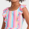 Girls' Striped Sunshine Bound One Piece Swimsuit - Cat & Jack™