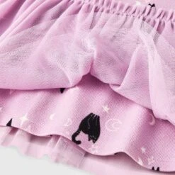 Baby Girls' Halloween Cat Witch Long Sleeve Tulle Dress - Cat & Jack™ Purple -Cat & Jack GUEST 210abc55 2b41 4060 af2c 17079f95be5c