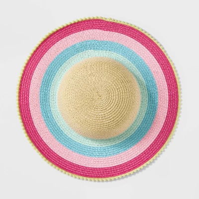 Girls' Striped Floppy Hat - Cat & Jack™ 1 Girls' Striped Floppy Hat - Cat & Jack™