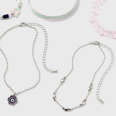 Girls' 5pk Choker Necklace Set - Cat & Jack™ 2 Girls' 5pk Choker Necklace Set - Cat & Jack™ - Image 2