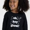 Toddler Girls' Halloween French Terry Pullover - Cat & Jack™ Black