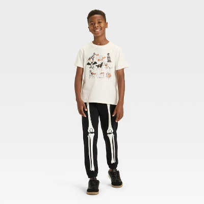 Boys' Pull-On "Glow In The Dark" Halloween Skeleton Sweatpants - Cat & Jack™ Black 3 Boys' Pull-On "Glow In The Dark" Halloween Skeleton Sweatpants - Cat & Jack™ Black - Image 3