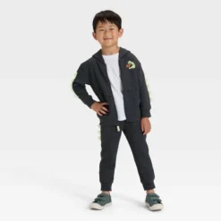 Toddler Boys' Halloween Dino Zip-Up Hoodie - Cat & Jack™ Black -Cat & Jack GUEST 2579744d ff18 4570 8d10 68efc75f88b2