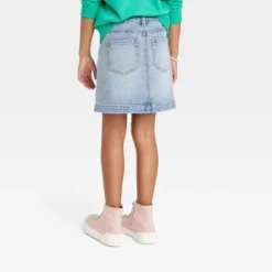 Girls' Button-Front Jeans Skirt - Cat & Jack™