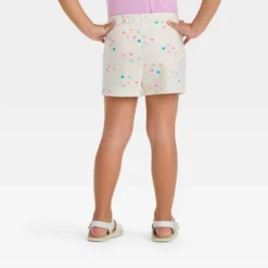 Toddler Cream Hearts Knit Shorts - Cat & Jack™ Cream
