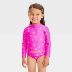 Toddler Girls' Ice Cream Cone Rash Guard Set - Cat & Jack™ Pink -Cat & Jack GUEST 28a1094c f73f 4390 b81b e5054768413b