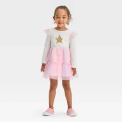 Toddler Girls' Star Long Sleeve Dress - Cat & Jack™ Cream 5 Toddler Girls' Star Long Sleeve Dress - Cat & Jack™ Cream -Cat & Jack GUEST 2a5a8151 2f8d 411e bd50 375ee065fe51