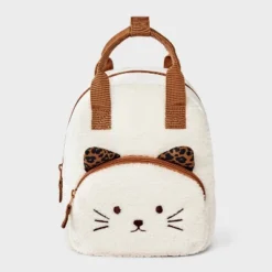 Toddler Girls' Cozy Cat Backpack - Cat & Jack™ Cream -Cat & Jack GUEST 2b473acd 84ba 4f06 9bff 926f14457164