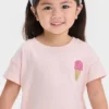 Toddler Girls' 'Ice Cream' Shirt - Cat & Jack™ Peach Orange