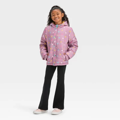 Girls' Abstract Puffer Jacket - Cat & Jack™ 2 Girls' Abstract Puffer Jacket - Cat & Jack™ - Image 2