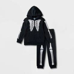 Kids' Adaptive Halloween Skeleton Fleece Hoodie And Jogger Pants Set - Cat & Jack™ Black 7 Kids' Adaptive Halloween Skeleton Fleece Hoodie And Jogger Pants Set - Cat & Jack™ Black -Cat & Jack GUEST 2d496e04 b143 4645 8dab f4cb9df9a83f