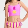 Girls' 'Pineapple Paradise' Midkini Swimwear Set - Cat & Jack™ Pink/Yellow