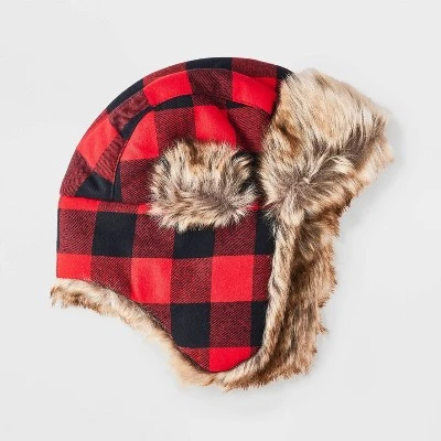 Boys' Buffalo Trapper Hat - Cat & Jack™ Red 1 Boys' Buffalo Trapper Hat - Cat & Jack™ Red