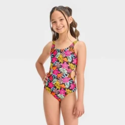 Girls' Cowabunga Floral One Piece Swimsuit - Cat & Jack™ -Cat & Jack GUEST 31e0c015 0149 4012 ae0a 5278f4fe9d93