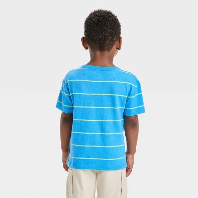 Toddler Boys' Short Sleeve Striped Jacquard Oversized T-Shirt - Cat & Jack™ 1 Toddler Boys' Short Sleeve Striped Jacquard Oversized T-Shirt - Cat & Jack™