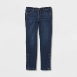 Girls' Adaptive Jeans - Cat & Jack™ Dark Wash -Cat & Jack GUEST 32f74885 a600 4b8c 8db4 2c78941c42d3