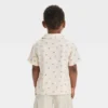 Toddler Boys' Short Sleeve 4th Of July Food Button Down Shirt - Cat & Jack™ Cream