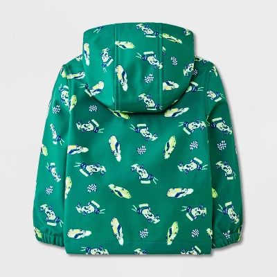 Toddler Boys' Full Zip Racecar Softshell Jacket - Cat & Jack™ Green 4 Toddler Boys' Full Zip Racecar Softshell Jacket - Cat & Jack™ Green - Image 4