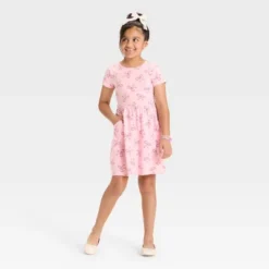 Girls' Short Sleeve Knit Dress - Cat & Jack™ 4 Girls' Short Sleeve Knit Dress - Cat & Jack™ -Cat & Jack GUEST 3889596c 683e 4c7e 9d7d a5962e7c3ec2