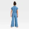 Girls' Short Sleeve Jumpsuit - Cat & Jack™ Blue Denim