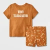 Baby Tiny Tailgator T-Shirt & Bloomer Set - Cat & Jack™ Brown