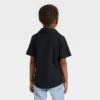 Toddler Boys' Short Sleeve Halloween Button-Down Shirt - Cat & Jack™ Black